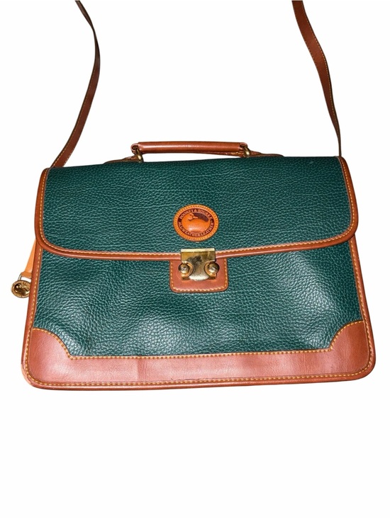 Dooney & Bourke Handbags - Vintage Dooney & Bourke All Weather Leather Emerald Green Leather Messenger Bag